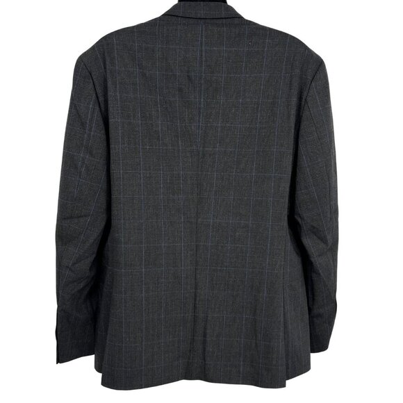 Hugo Mens Gray Checkered Two-Button Blazer Size 38 S 38S Lined Work Pockets New - Picture 6 of 11